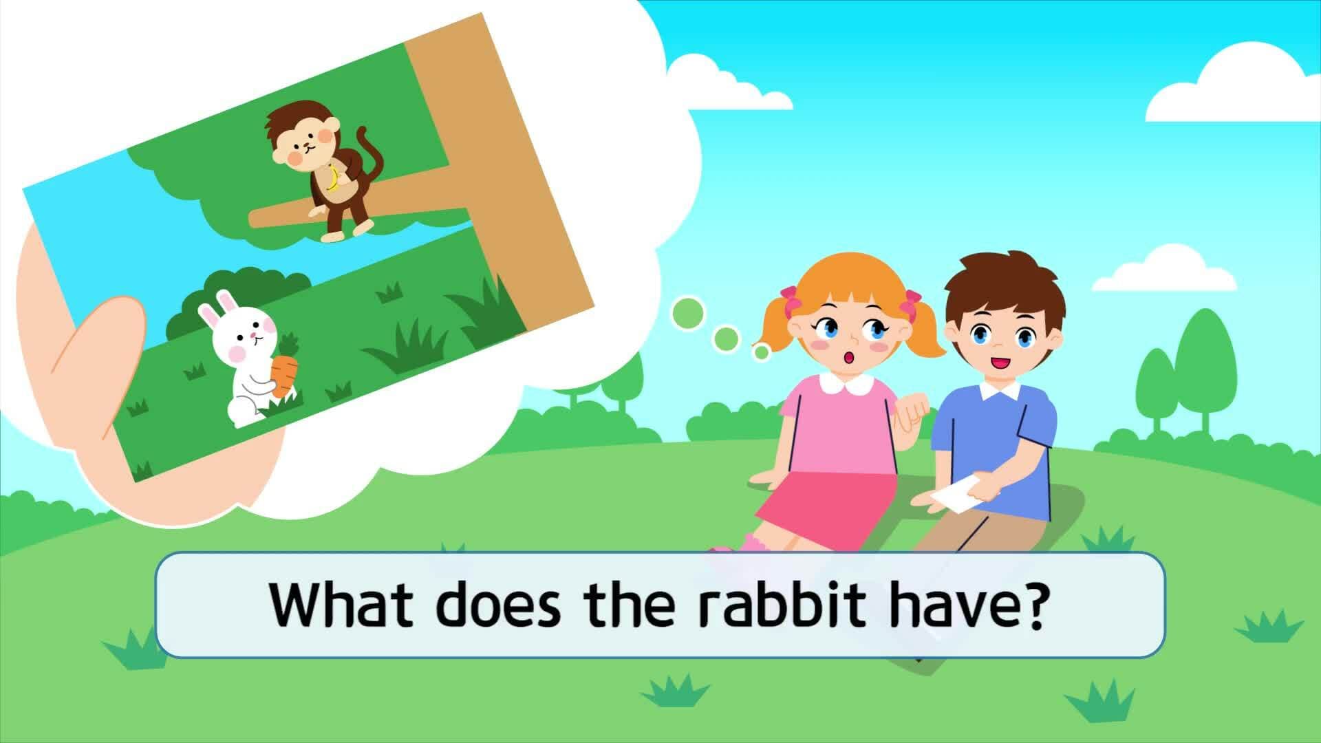 19. What does the monkey have?