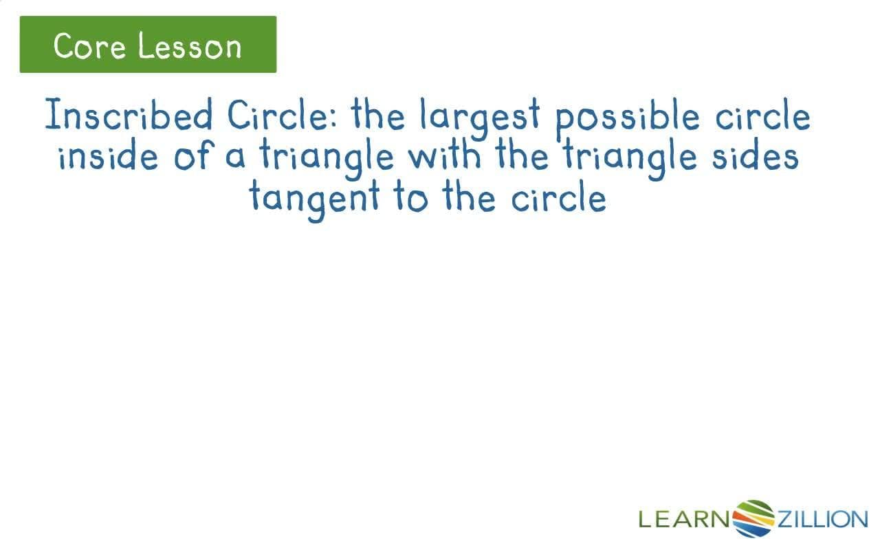 Constructing an Inscribed Circle on a Triangle Using Angle Bisectors