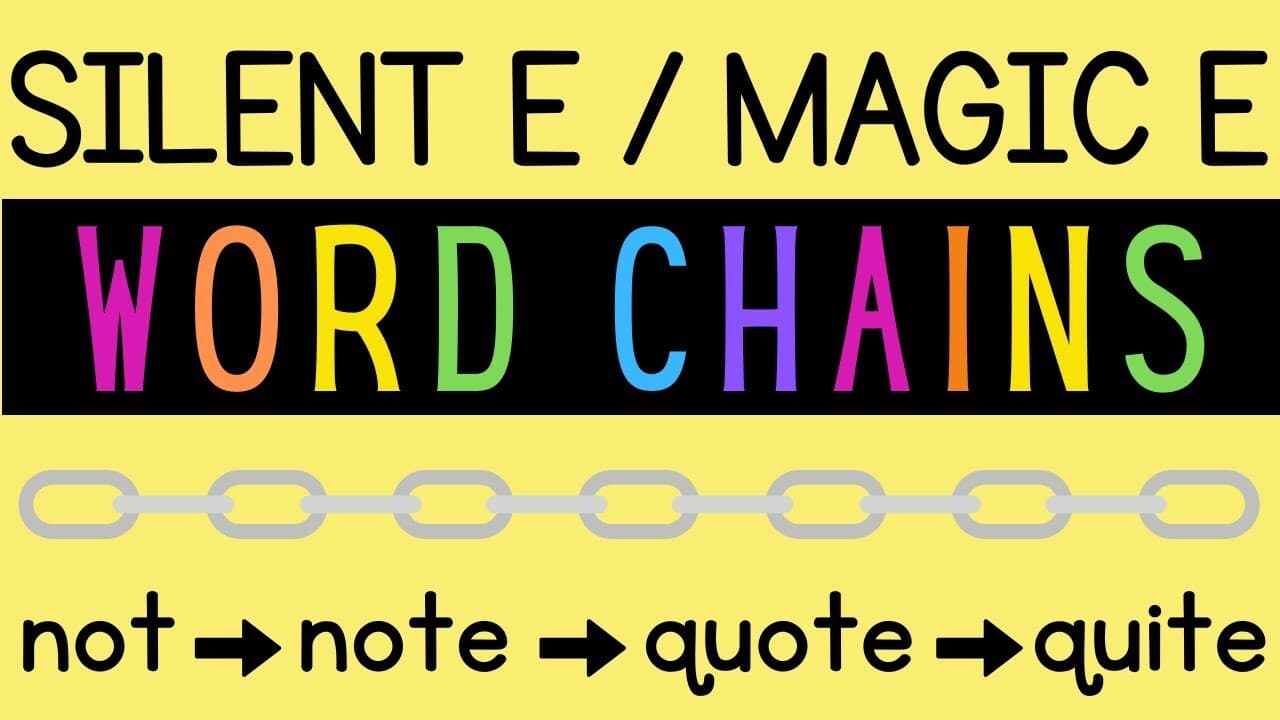 Silent E (CVCe) Word Chains + Ladders