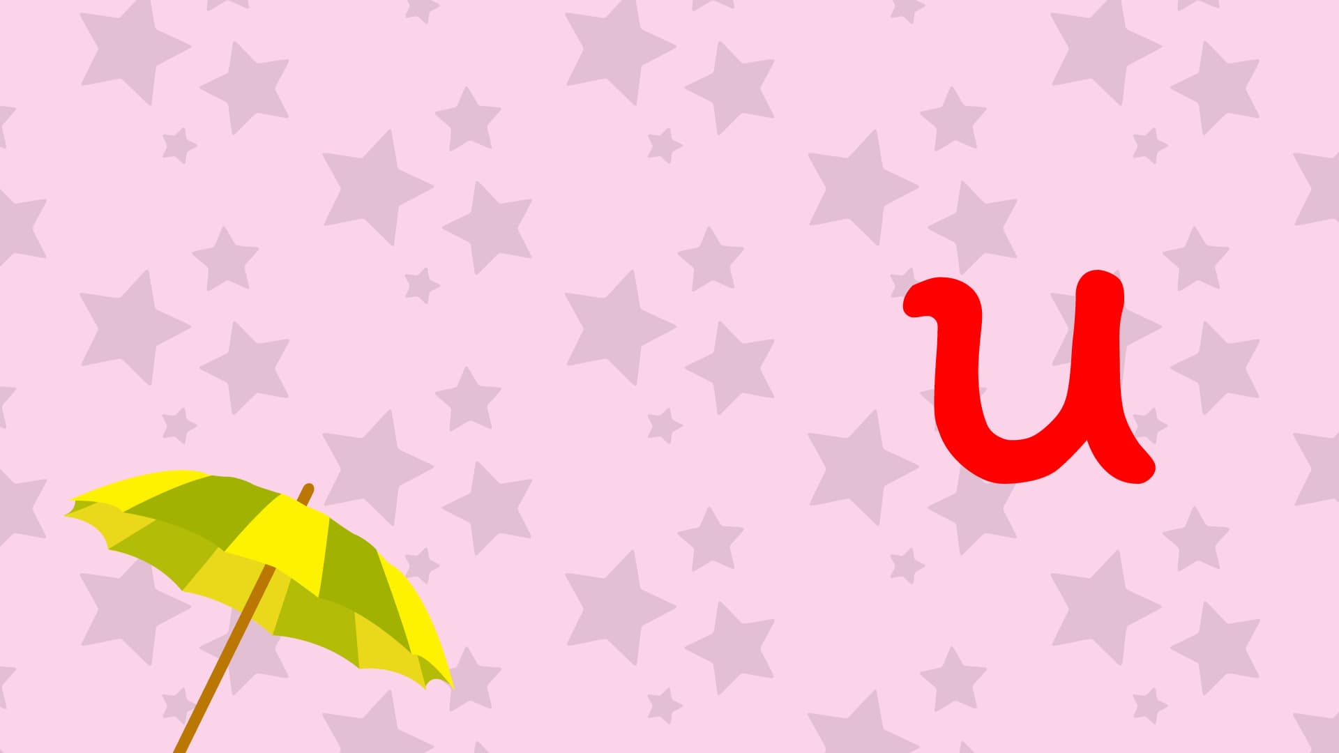 u Is For umbrella - Lower Case