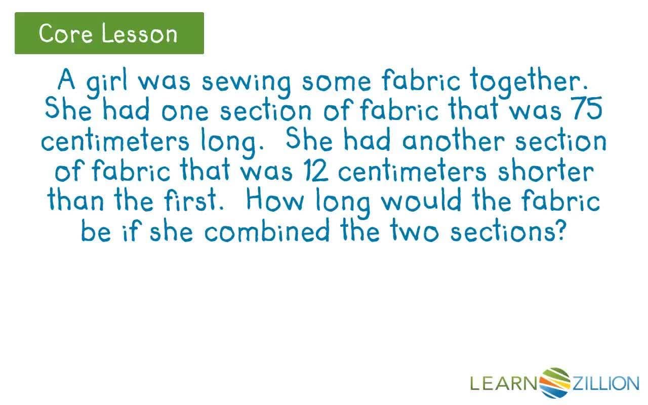 Solving Length Word Problems with Bar Models