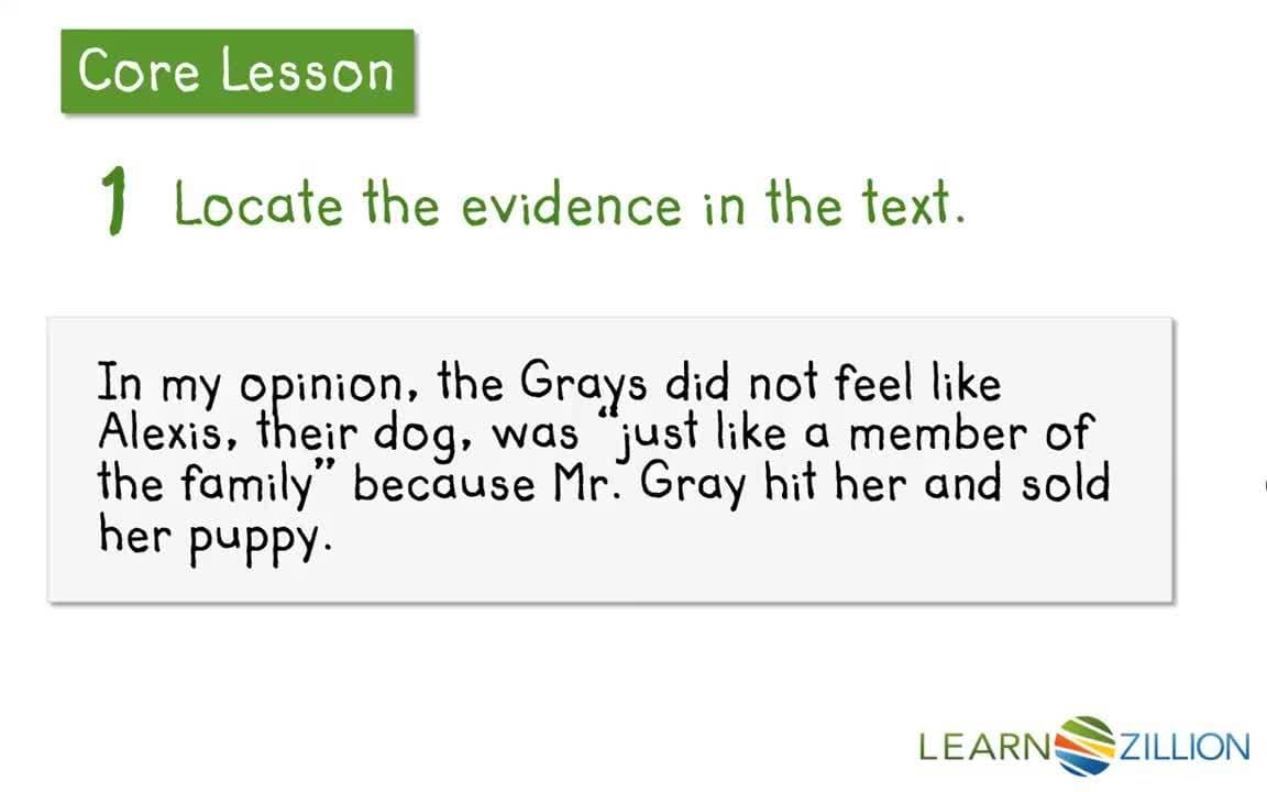 Citing Evidence from the Text