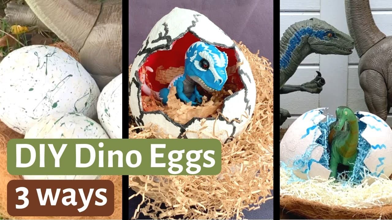 3 Ways to Make Paper Dino Eggs