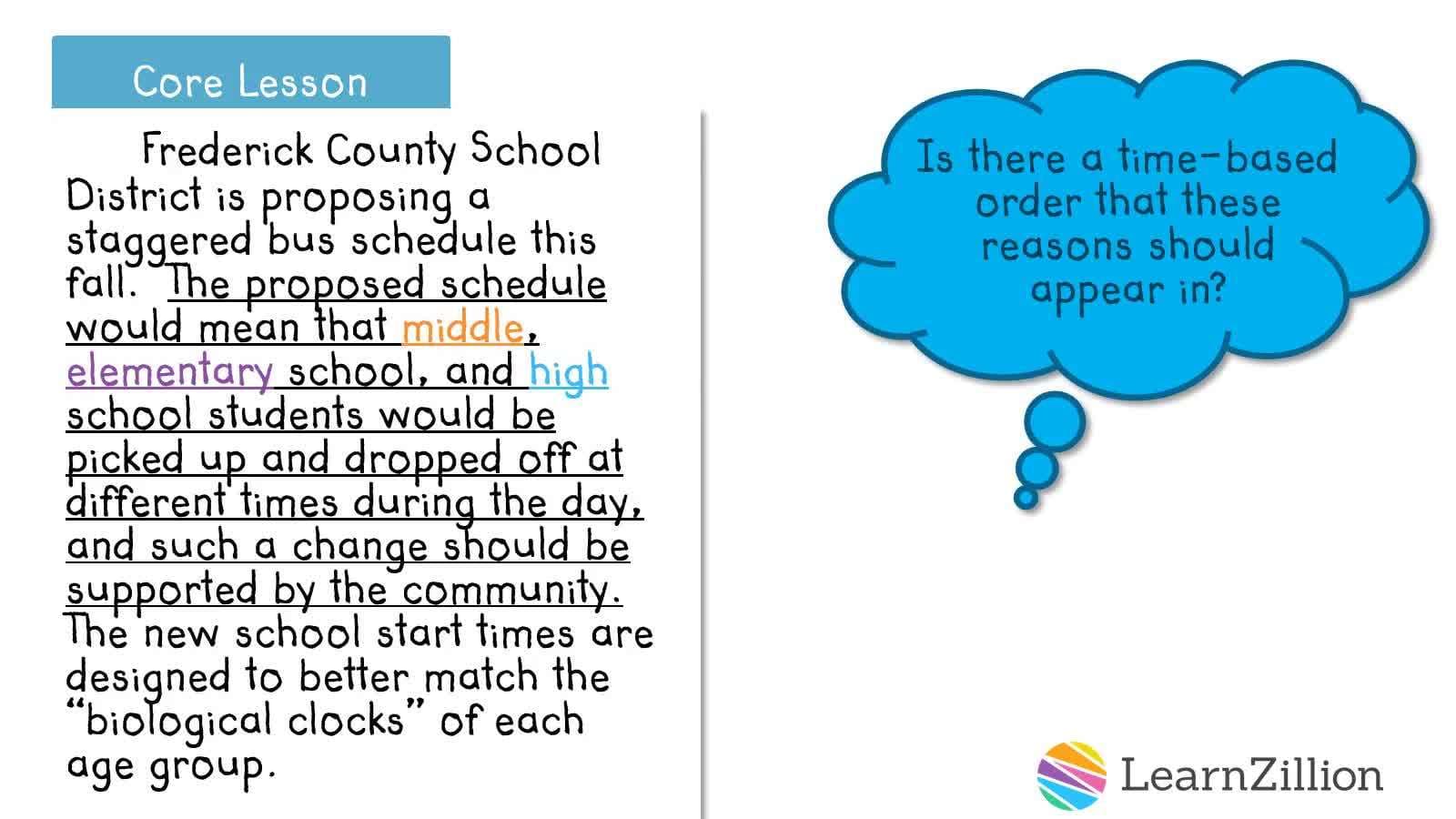 Organizing Reasons Logically in Argumentative Writing