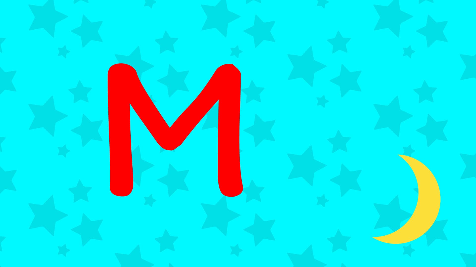 M Is For Moon - Upper Case