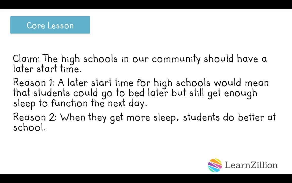 Writing Clear Reasons to Support Your Claim