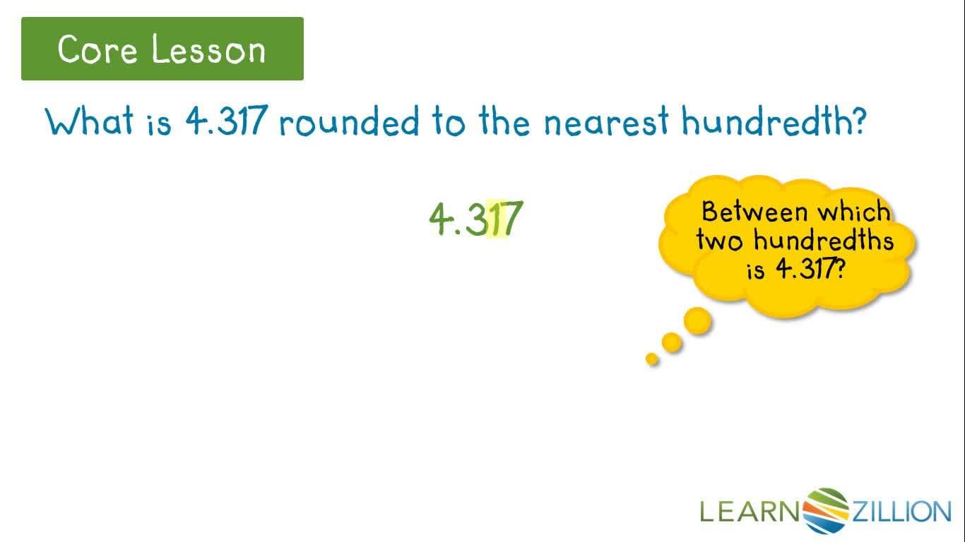 Rounding Decimals to the Nearest Hundredth