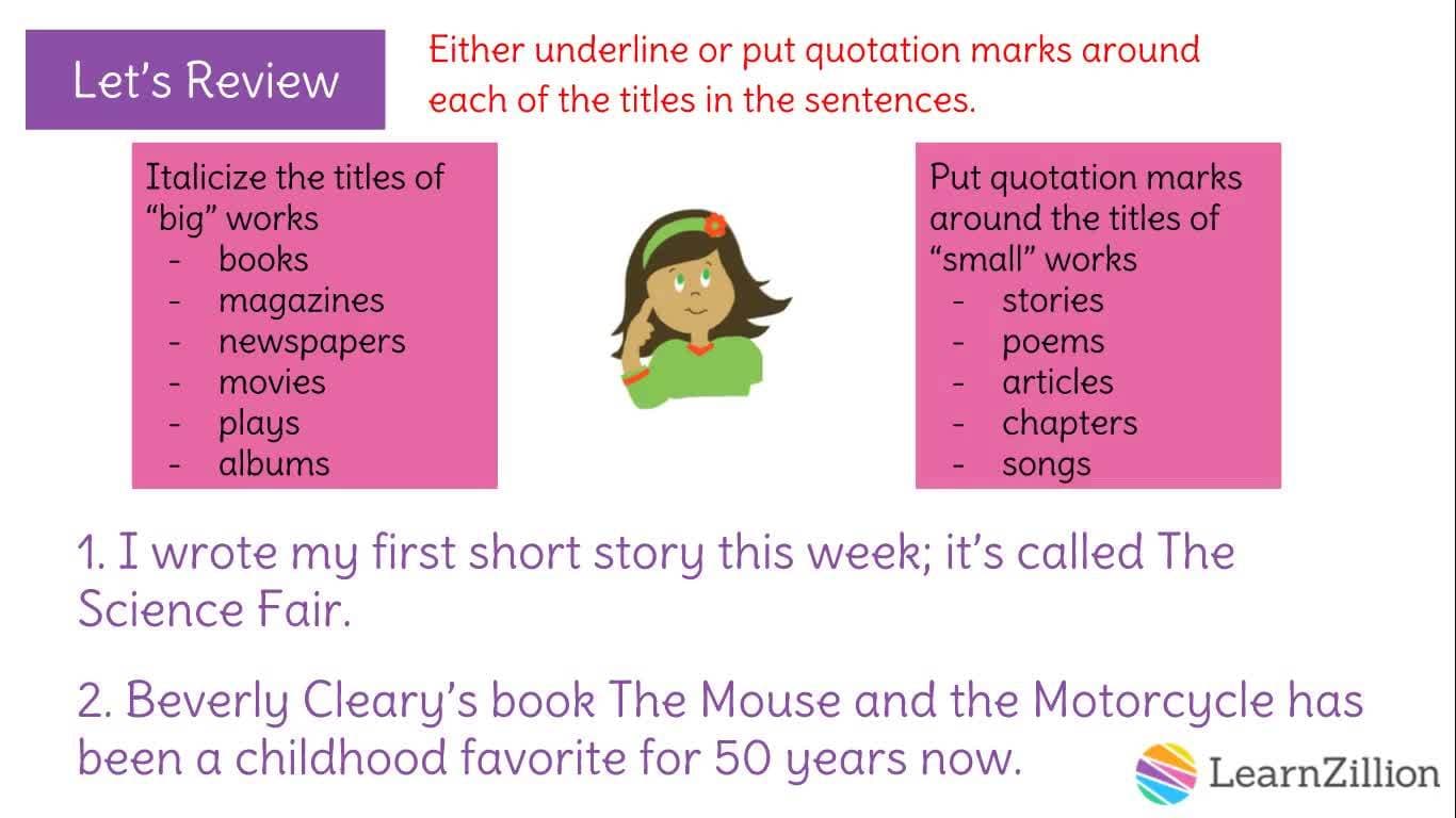 Properly Formatting Titles in Writing