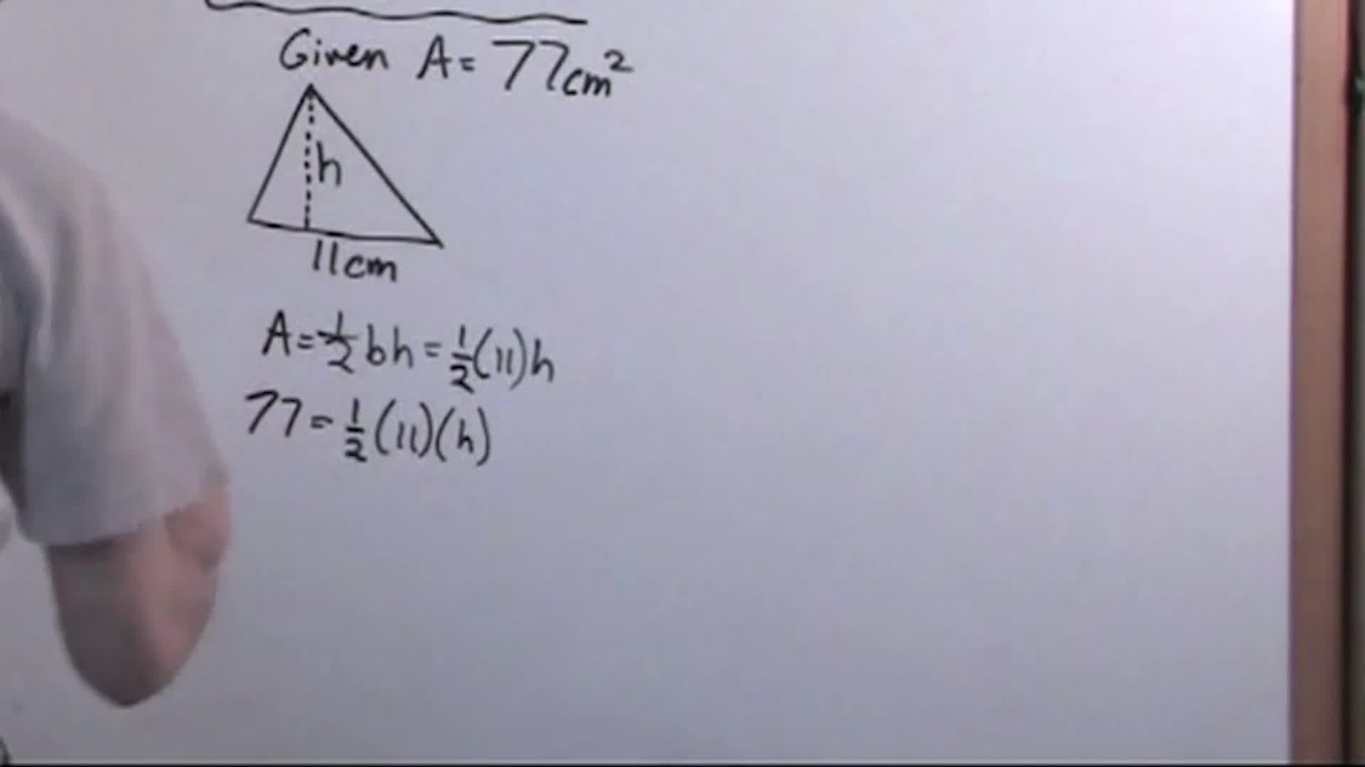 Area Of Triangles: Calculating the base or height of a triangle
