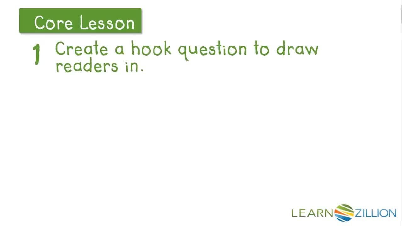 Creating an Introduction for an Informational Text