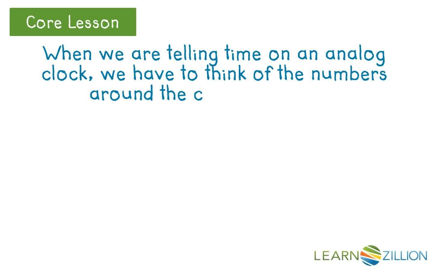 Telling Time to the Nearest 5 Minutes