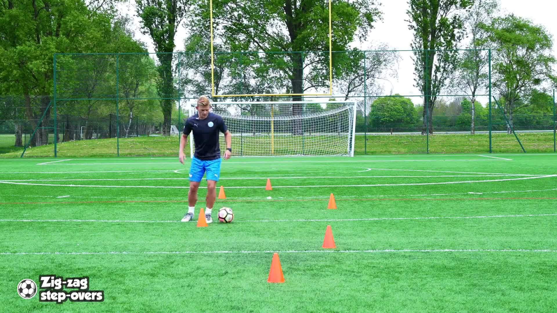 Kicking - (Soccer) Zig-zag step-overs