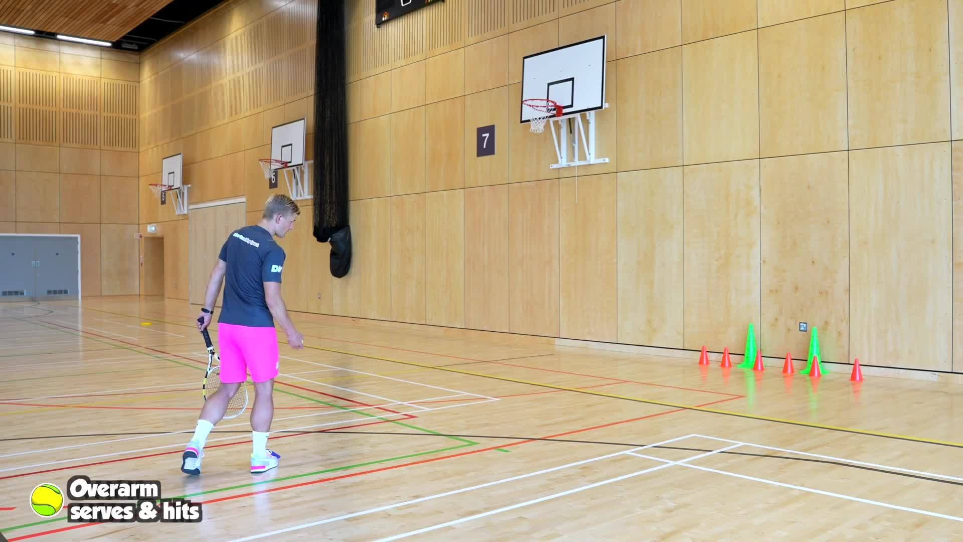 Striking - (Tennis) Overarm serves & hits