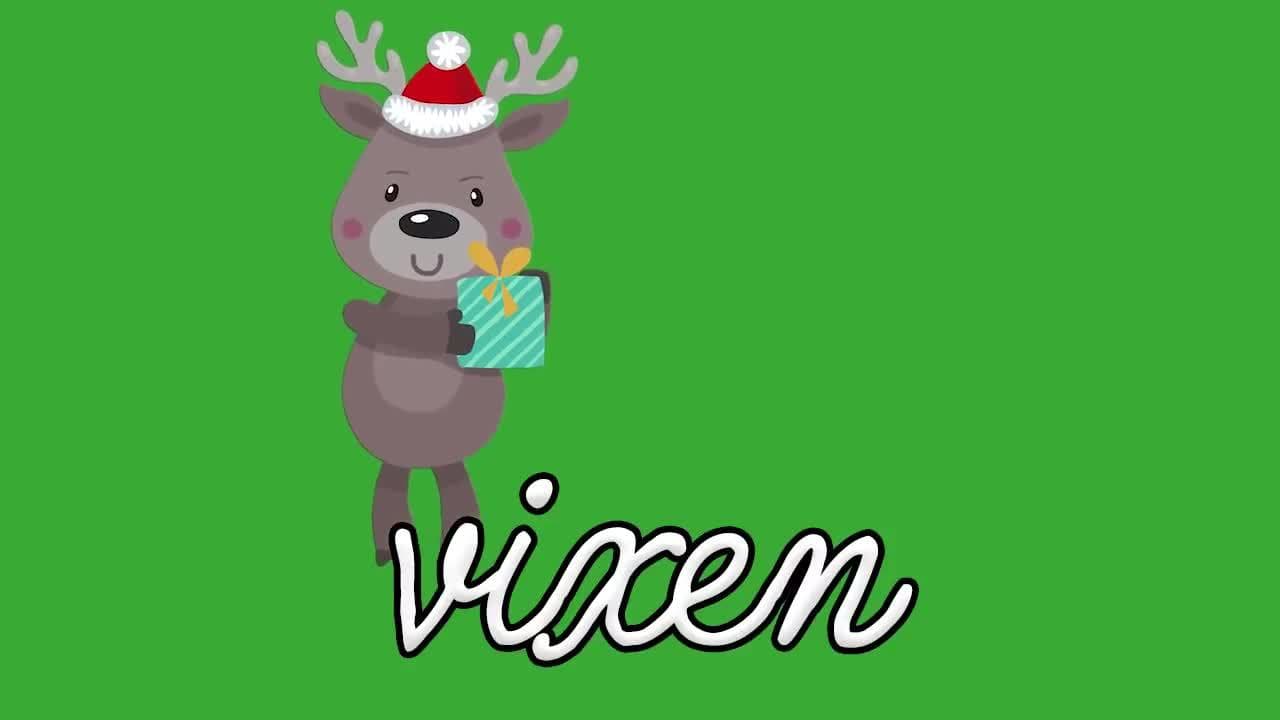 All Santa's Reindeer!  Names of all the Reindeer!