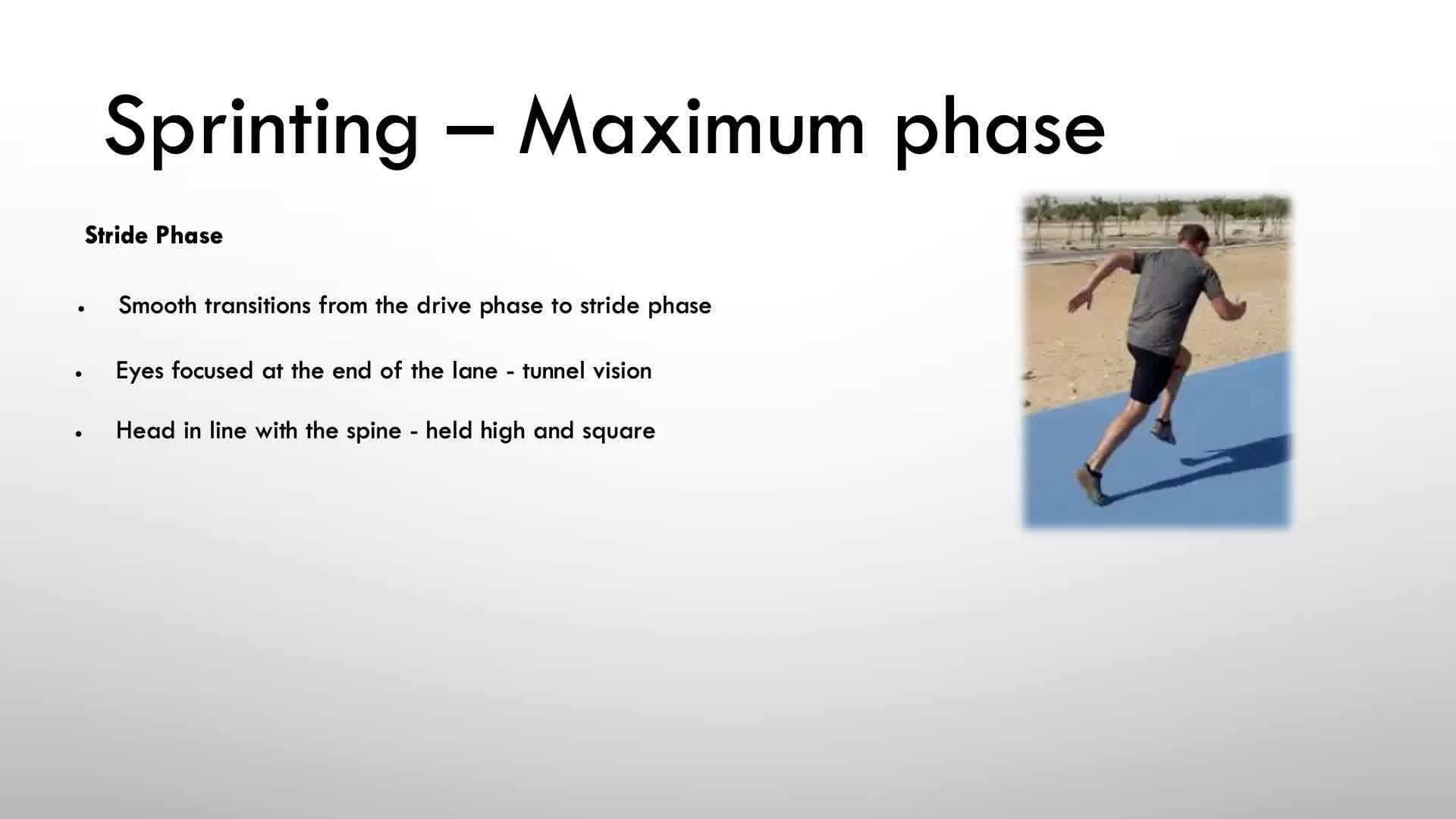 Athletics - Sprinting - Maximum phase