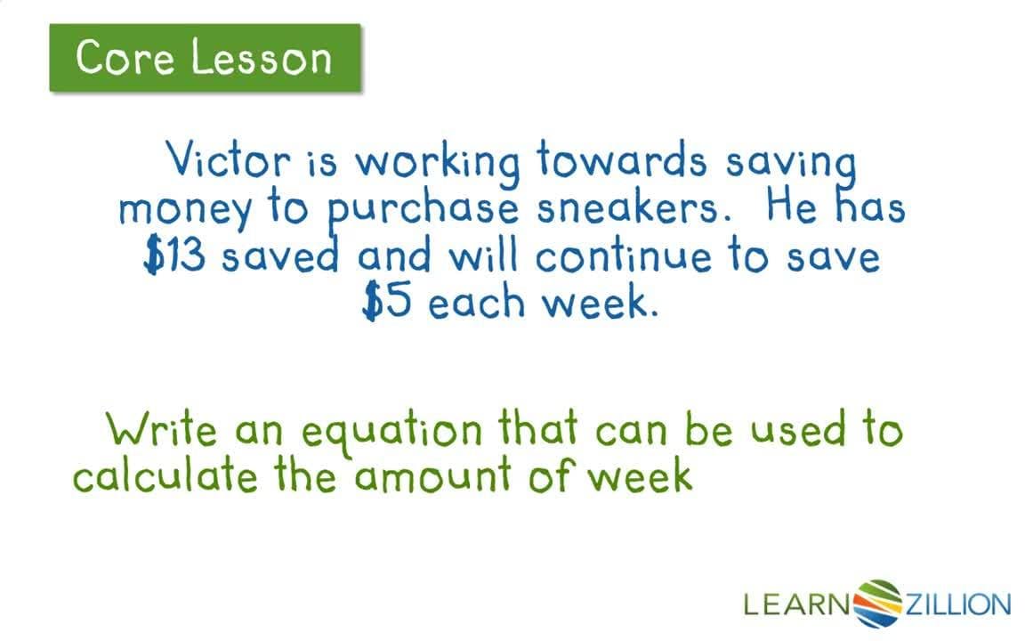 Converting Real World Situations into Equations Using Models