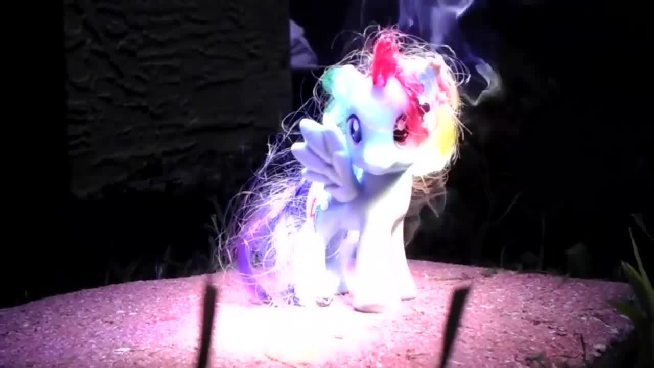My little pony vs. 46" Fresnel death ray!
