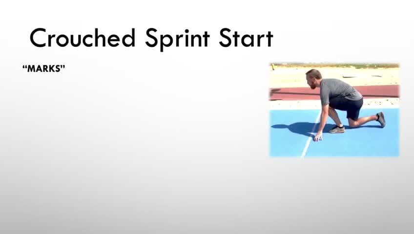 Atheltics - Crouched sprint start (marks)