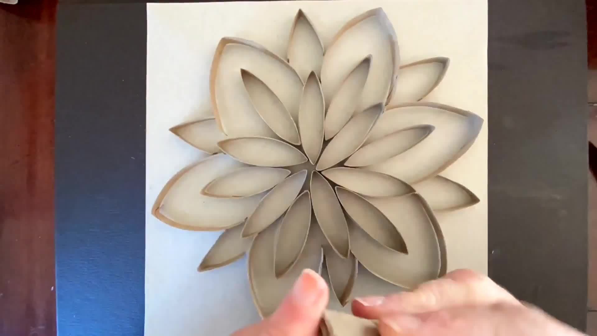 Paper Roll Relief Sculpture