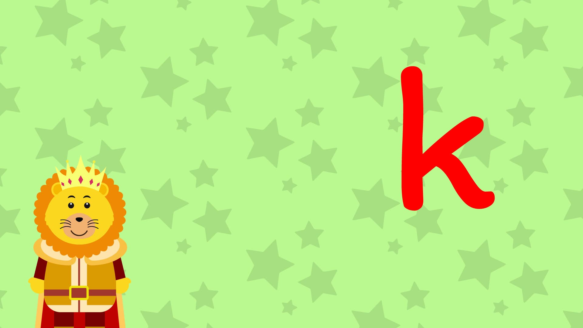k Is For king - Lower Case