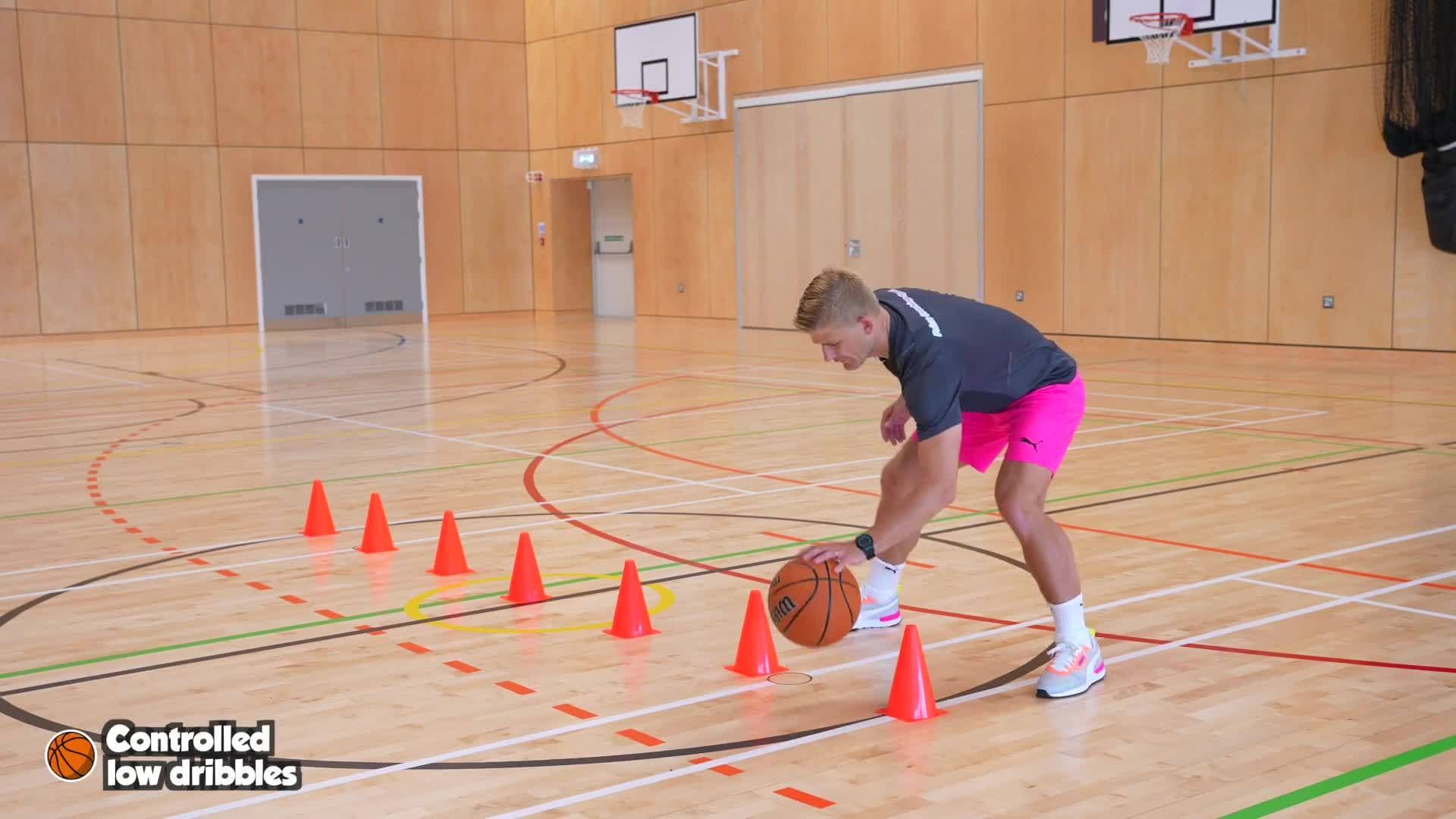 Basketball - Controlled low dribbles