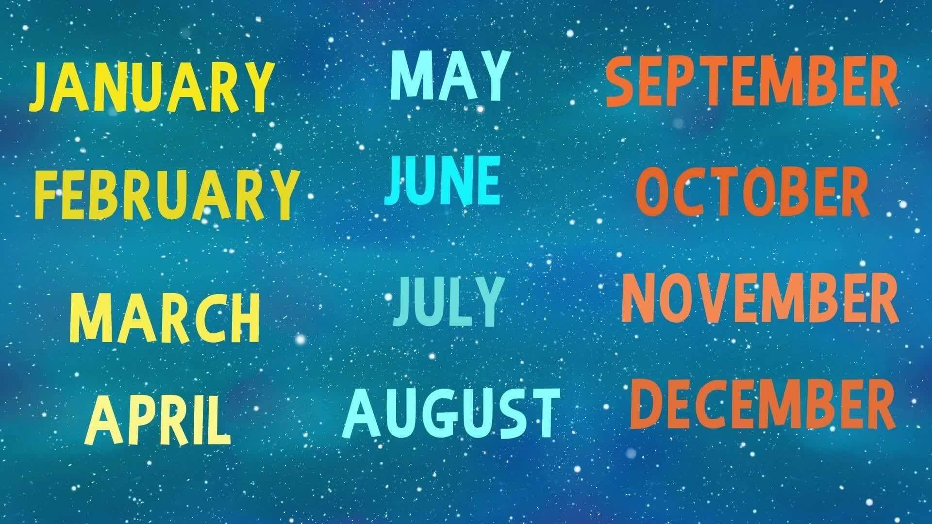 The Months of the year: The Song