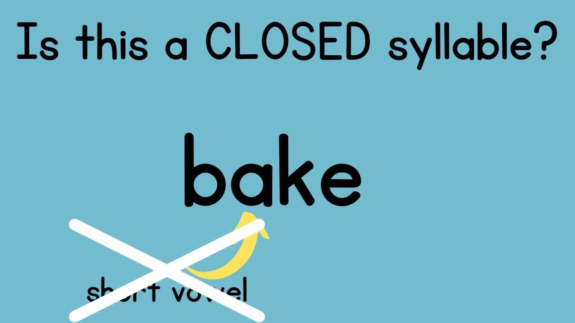 Closed Syllables {Syllable Types}