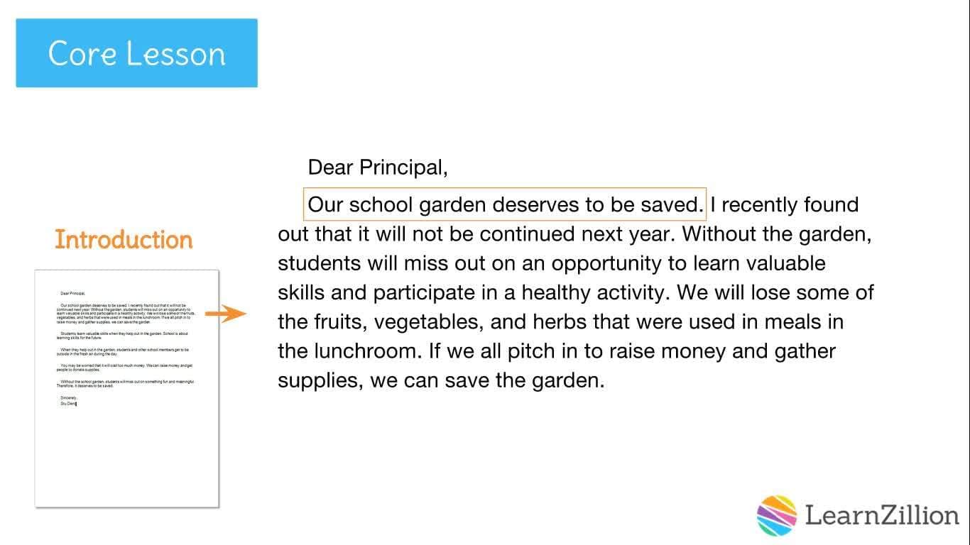 Supporting an Opinion with Strong Reasons and Evidence