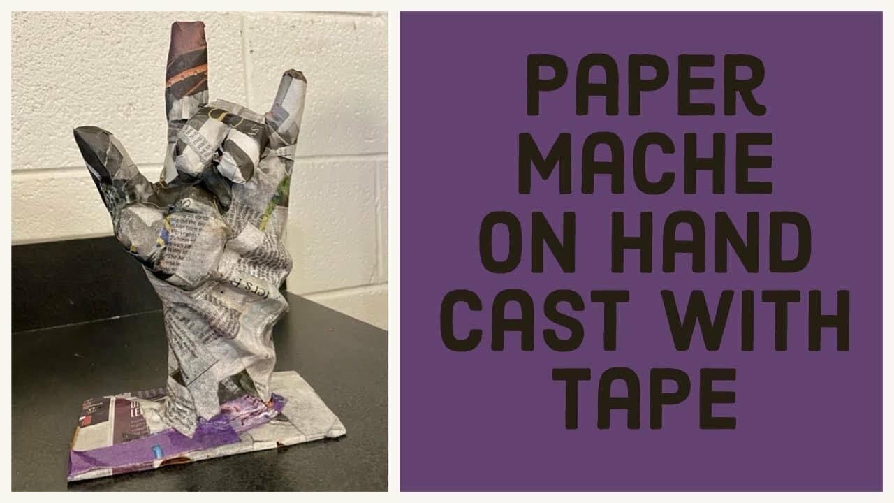 Paper Mache on Hand Cast