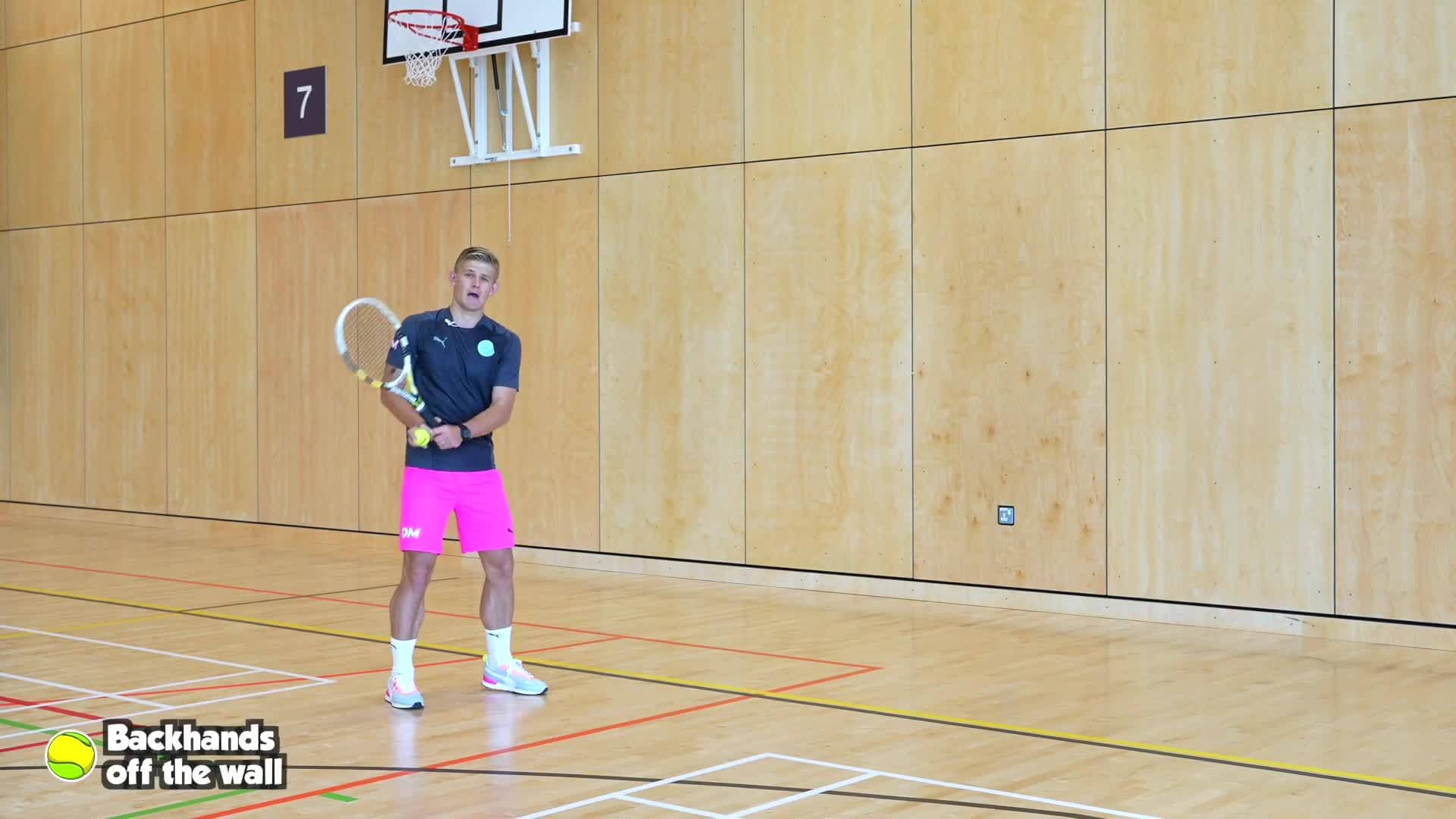 Striking - (Tennis) Backhands off the wall