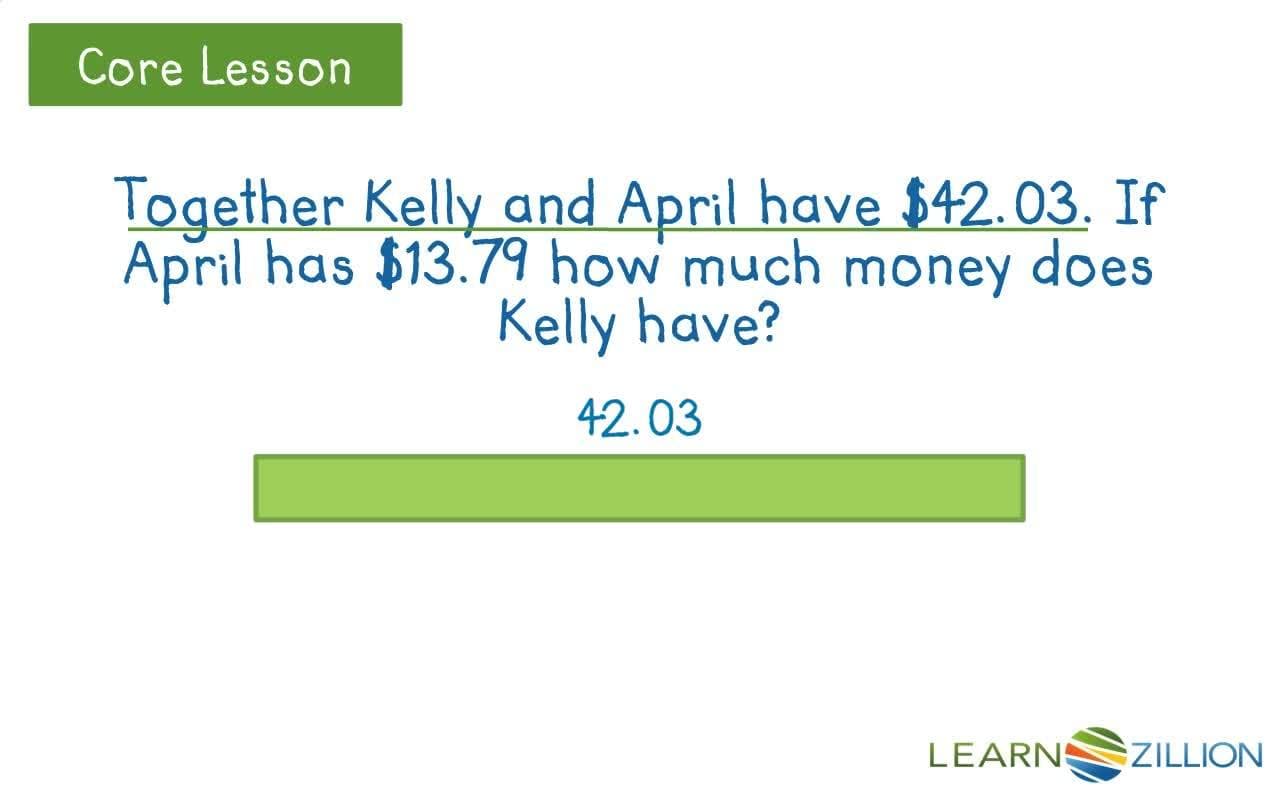 Writing and Solving Addition Equations Using Bar Models
