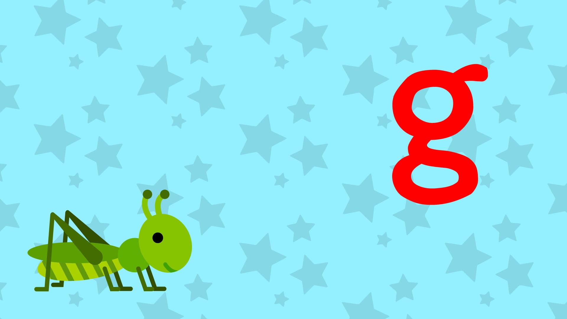 g Is For grasshopper - Lower Case