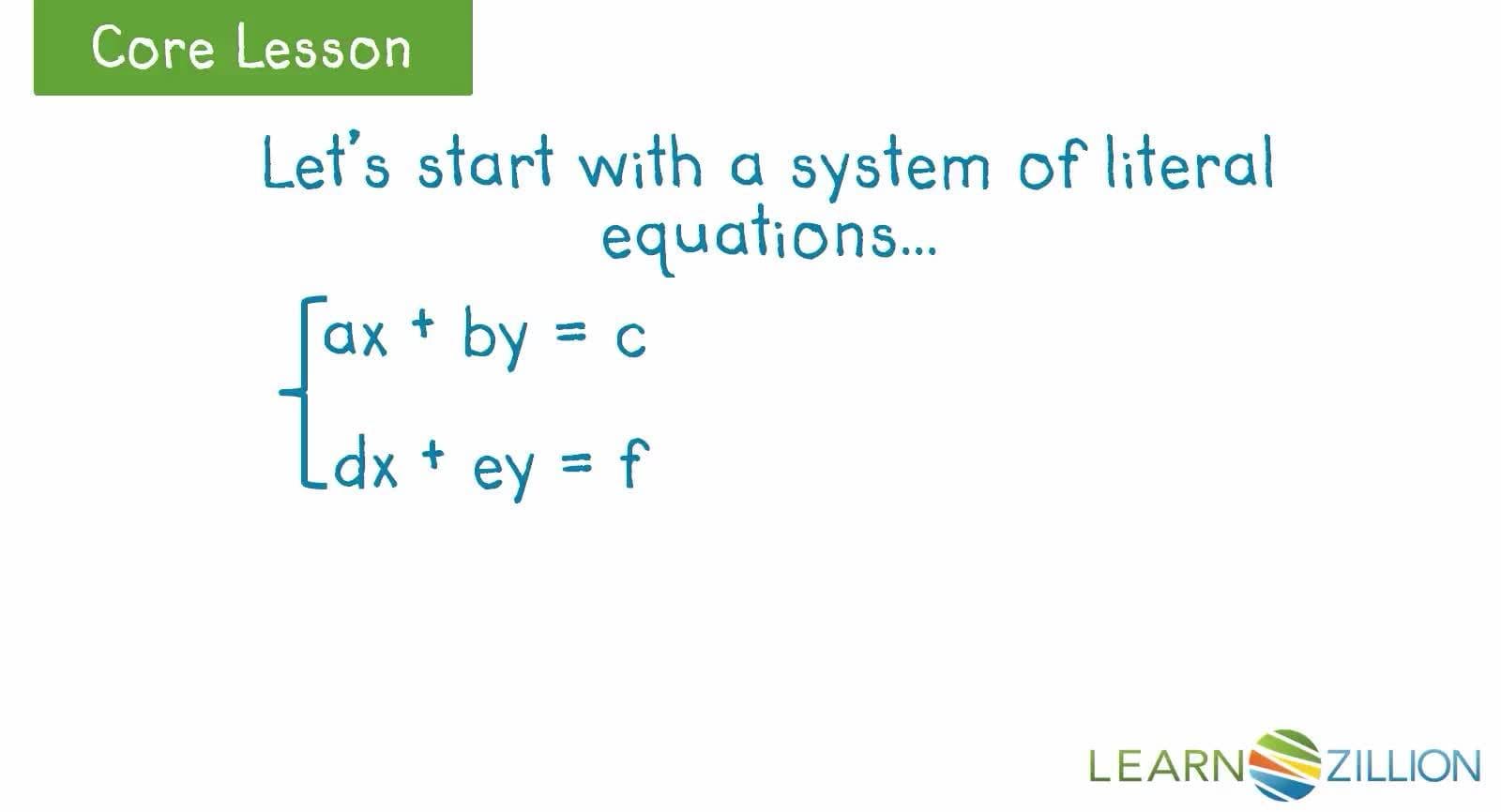 Finding Equations for Systems of Equations: An Algebraic Proof