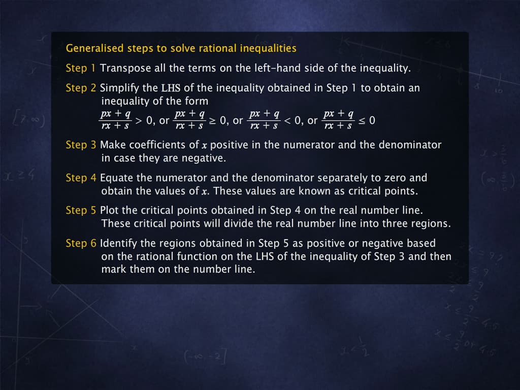 Solving Rational Inequalities in One Variable
