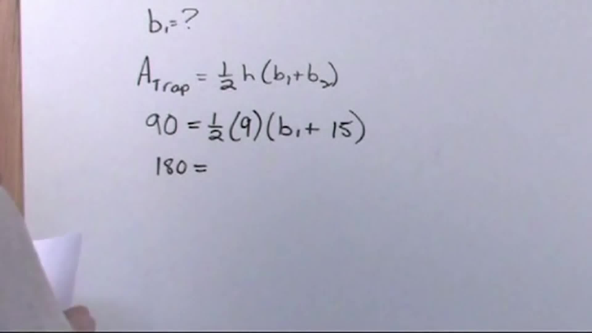 Area Of Trapezoids: Calculating the base or height of a trapezoid