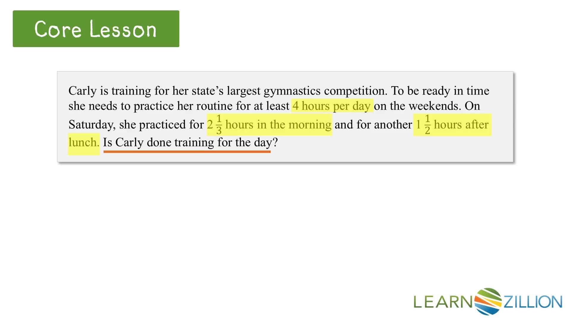 Solving Word Problems with Addition and Subtraction of Mixed Numbers using Number Lines