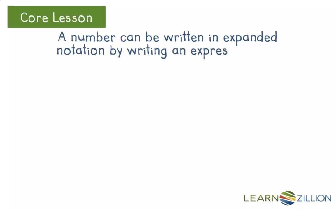Representing Decimal Numbers in Expanded Notation Using Base 10 Blocks
