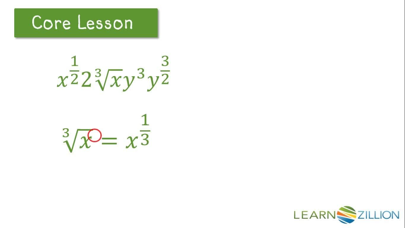 Writing Equivalent Radical and Rational Exponent Expressions