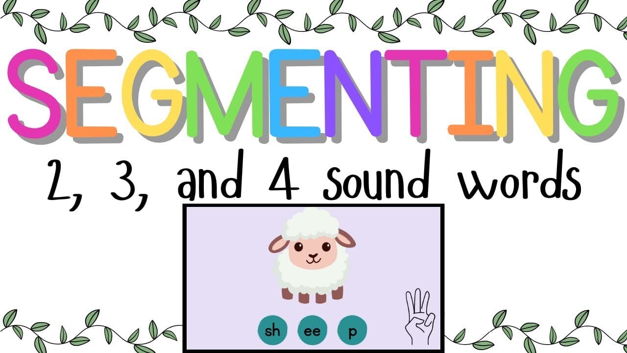 Segmenting 2, 3, and 4 Sound Words {Phonemic Awareness}