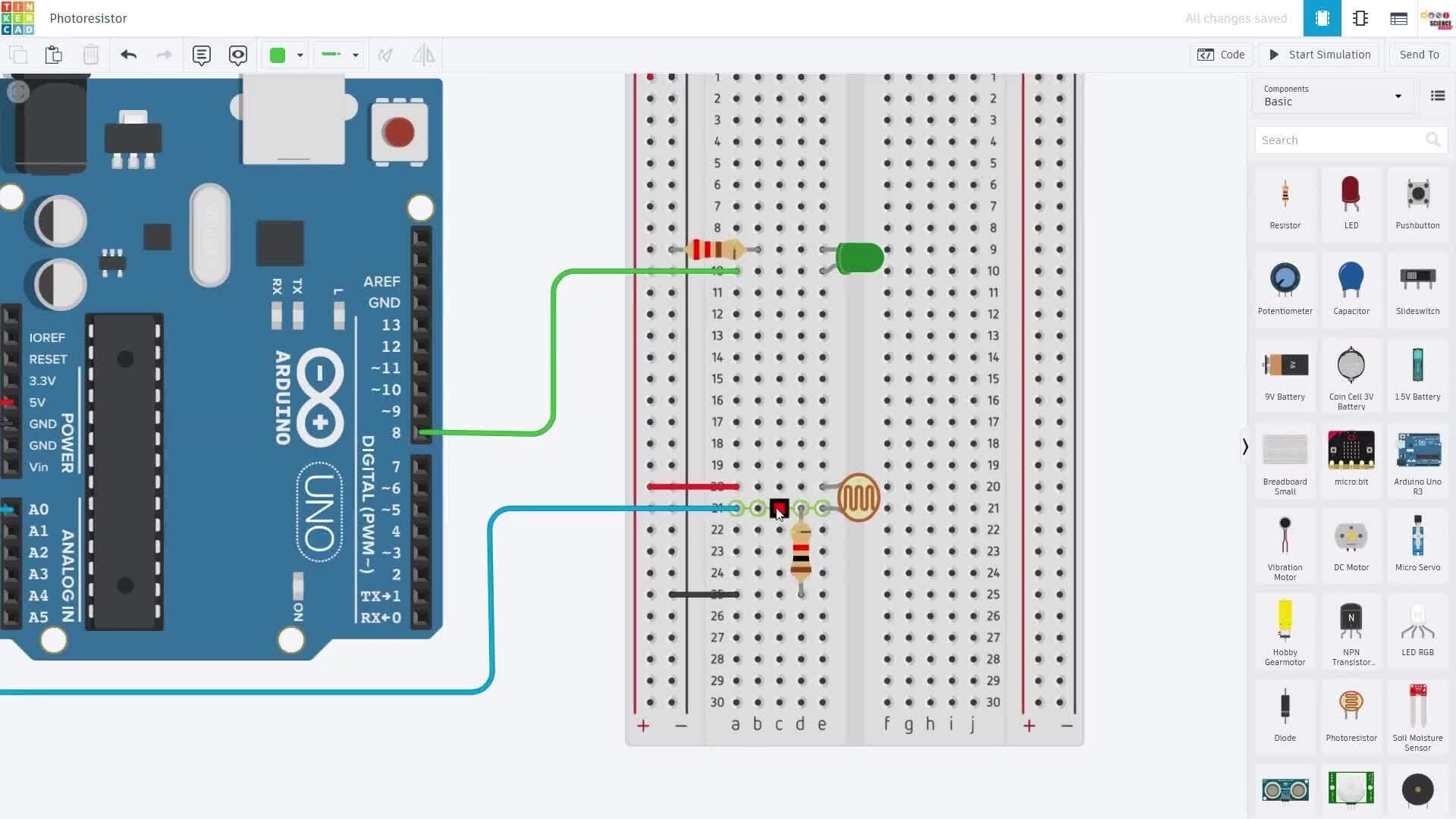 How to Use a Photoresistor (Light Sensor) with Arduino (Lesson #27)