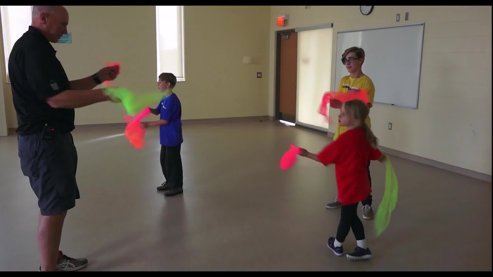 3 Colorful Phys Ed Activities with Scarves (Ep. 24 - Scarves)