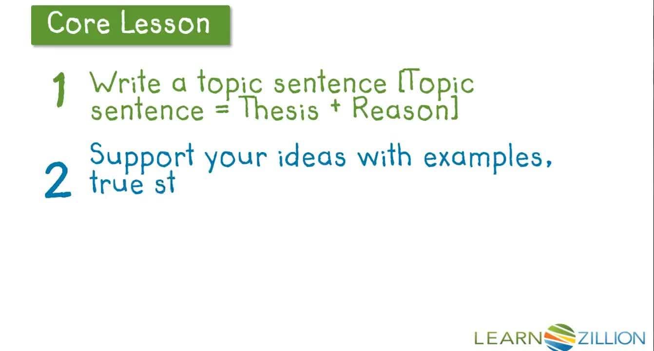 Writing Effective Body Paragraphs: Stating Reasons and Providing Evidence