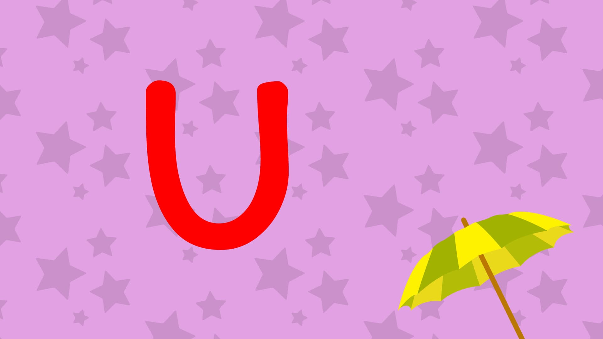 U Is For Umbrella - Upper Case