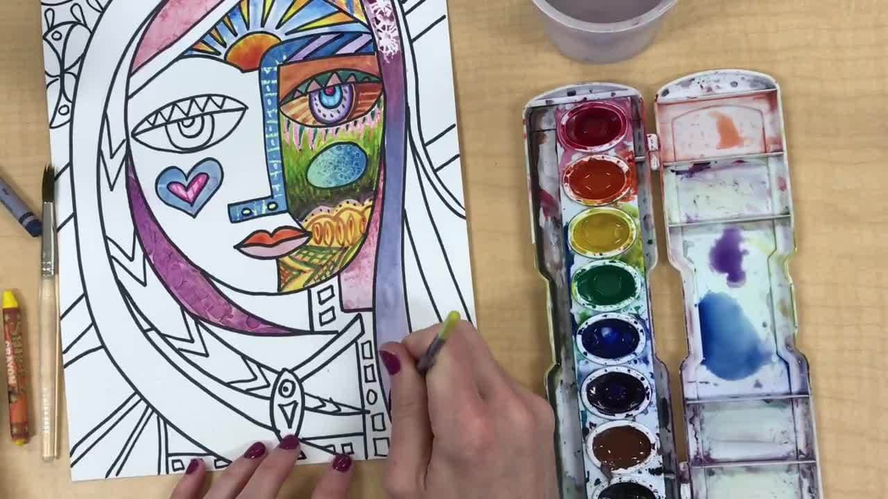 Painting Northern Lights with Mermaid Markers and Watercolors | Time lapse Art Tutorial and Lesson