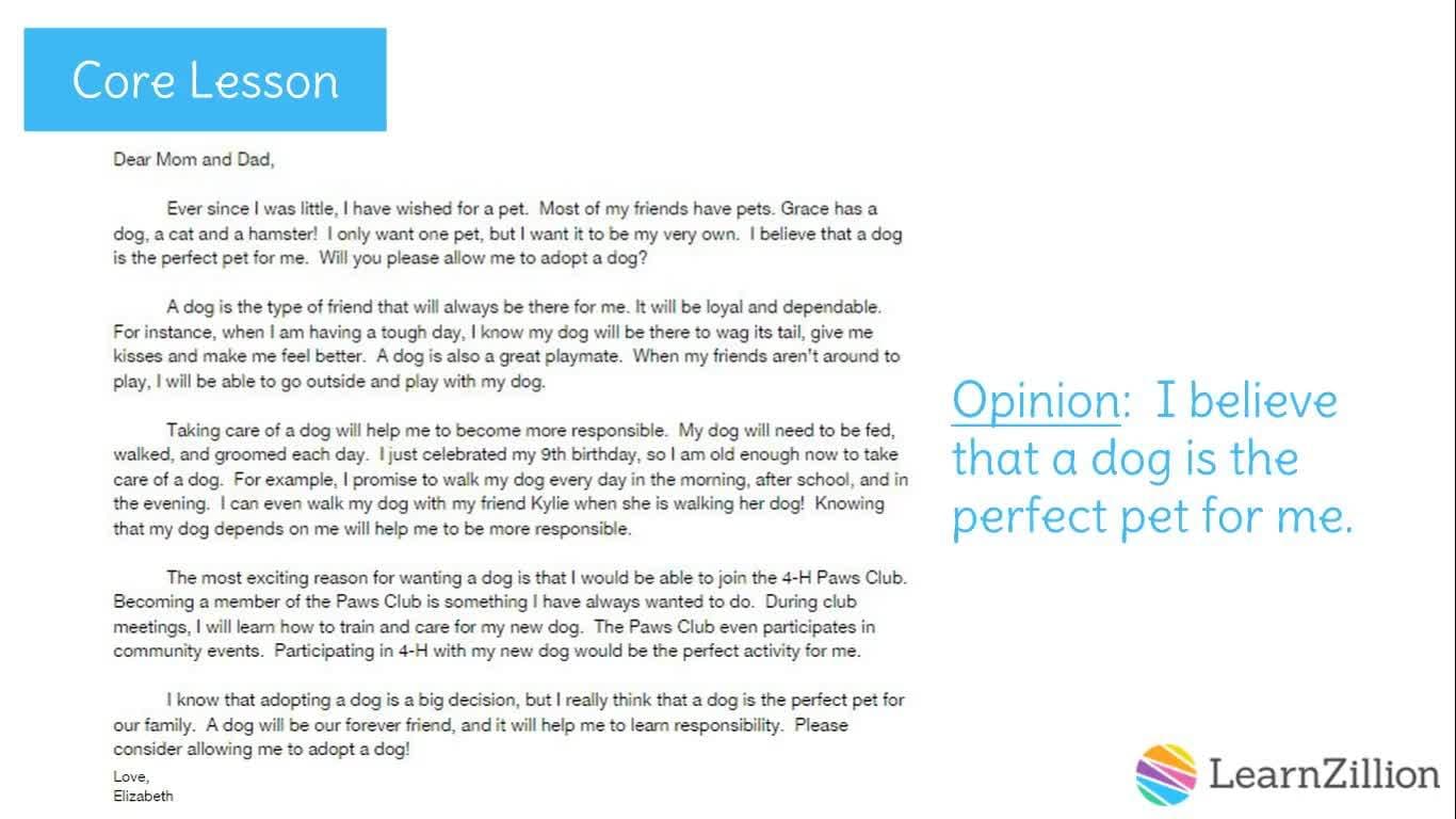 Using Linking Words and Phrases to Connect Opinions and Reasons