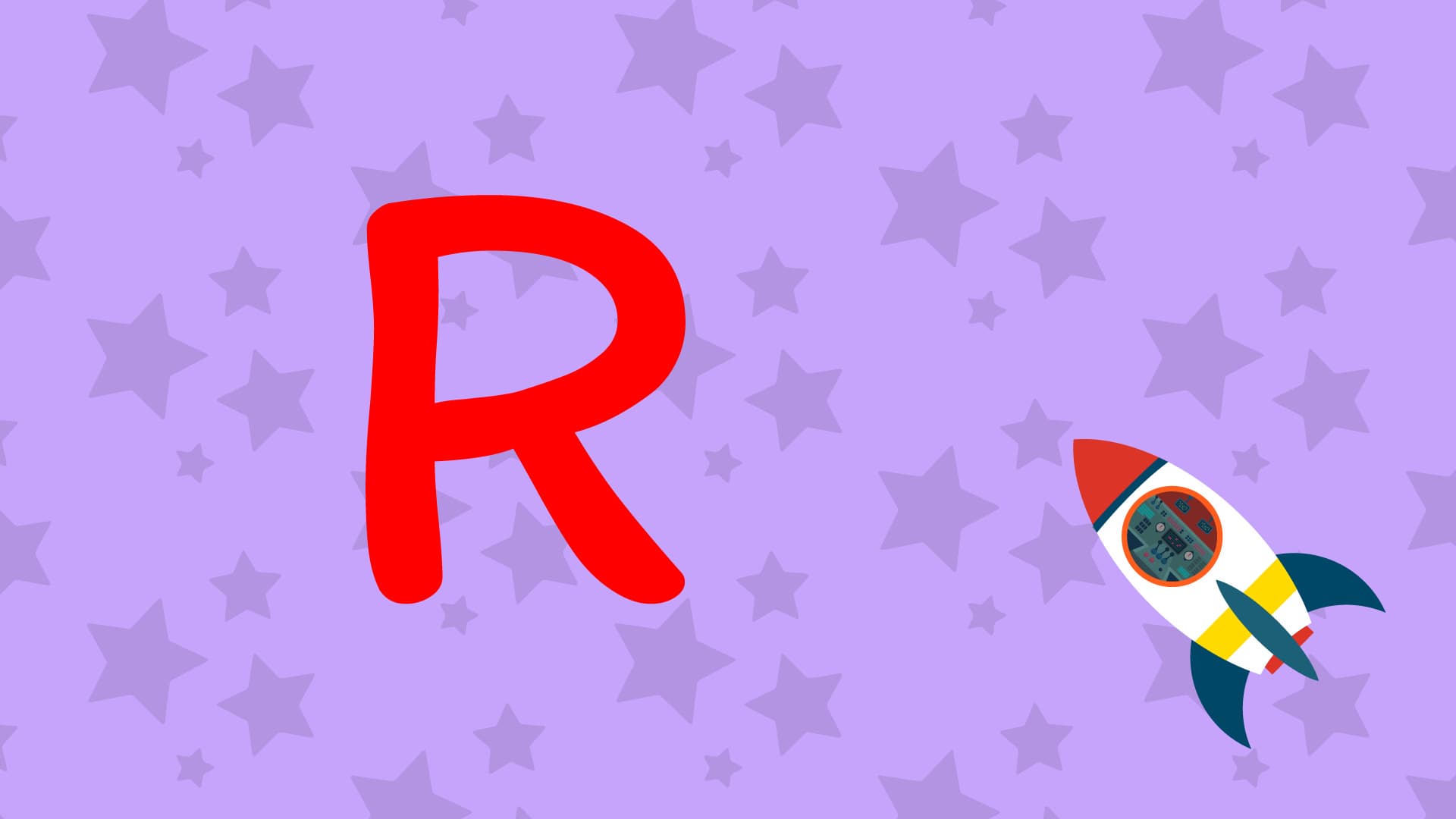 R Is For Rocket - Upper Case
