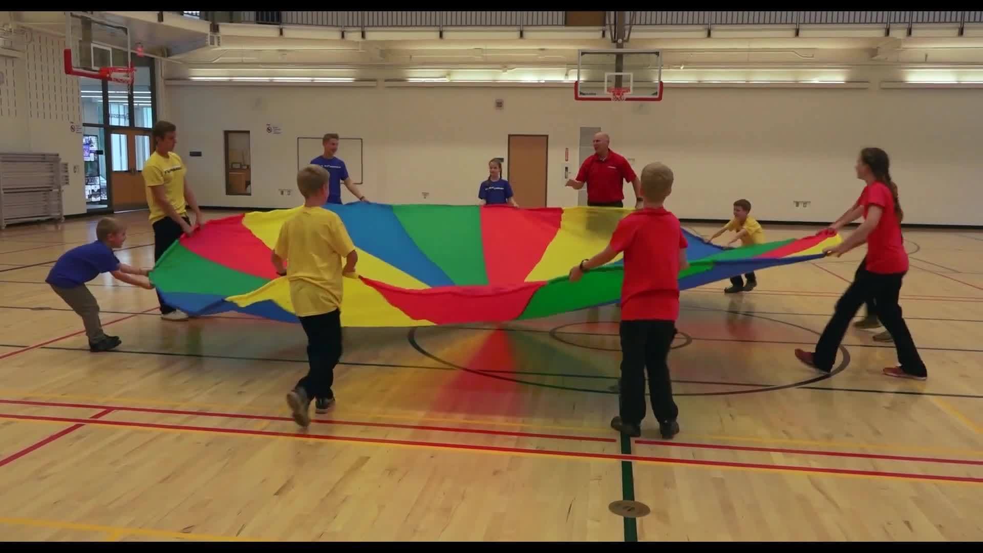 6 Different Parachute Activities for PE Class (Ep. 13 SuperChute Parachute)