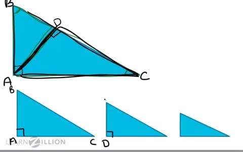 Prove the Pythagorean Theorem: using similar triangles