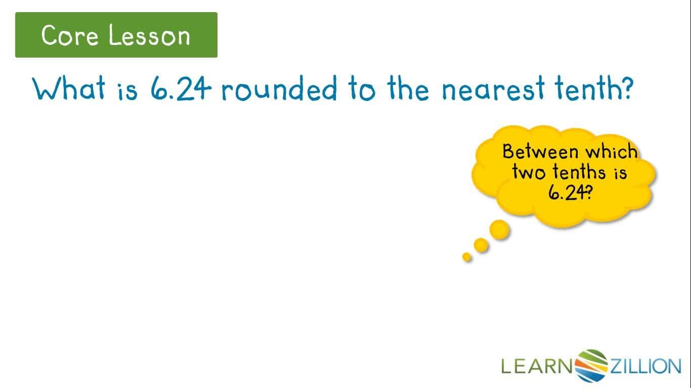 Rounding Decimals to the Nearest Tenth Using a Number Line