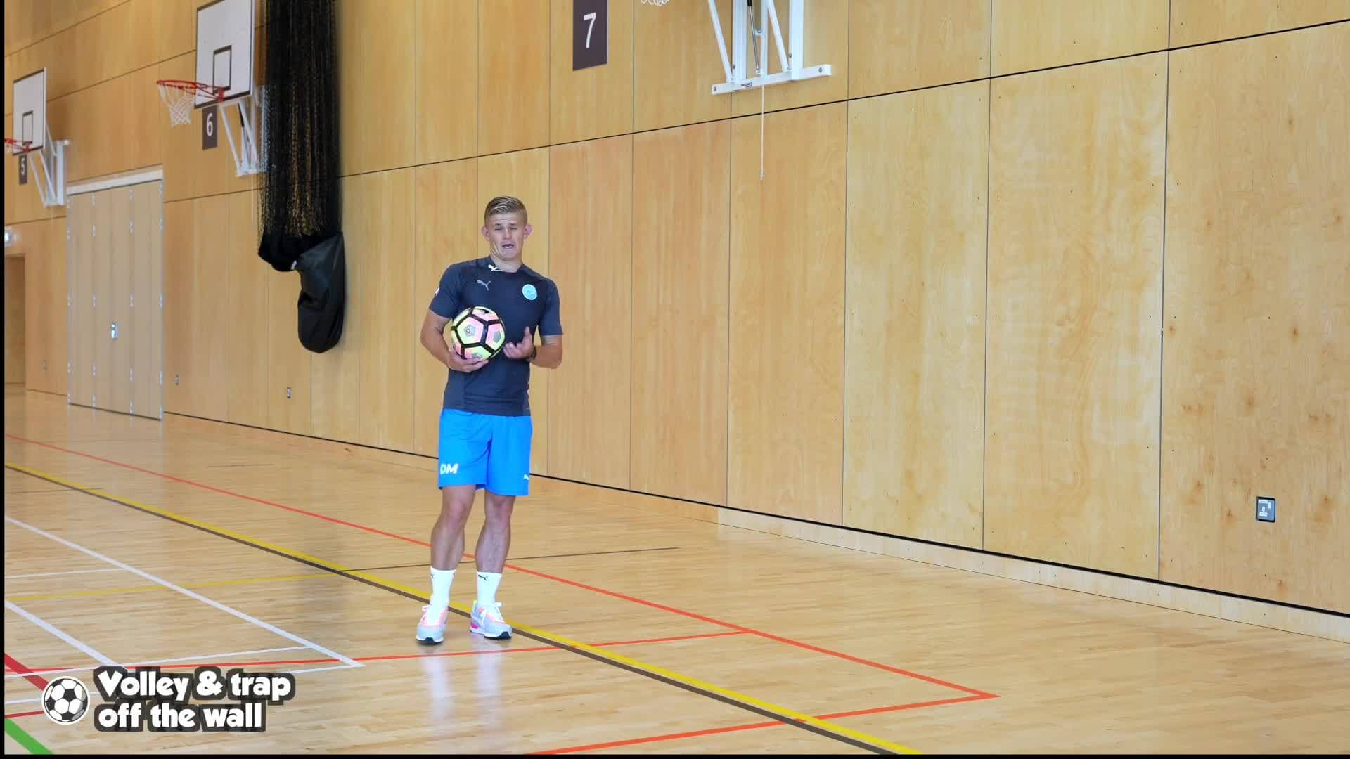 Kicking - (Soccer) Volley & trap off the wall